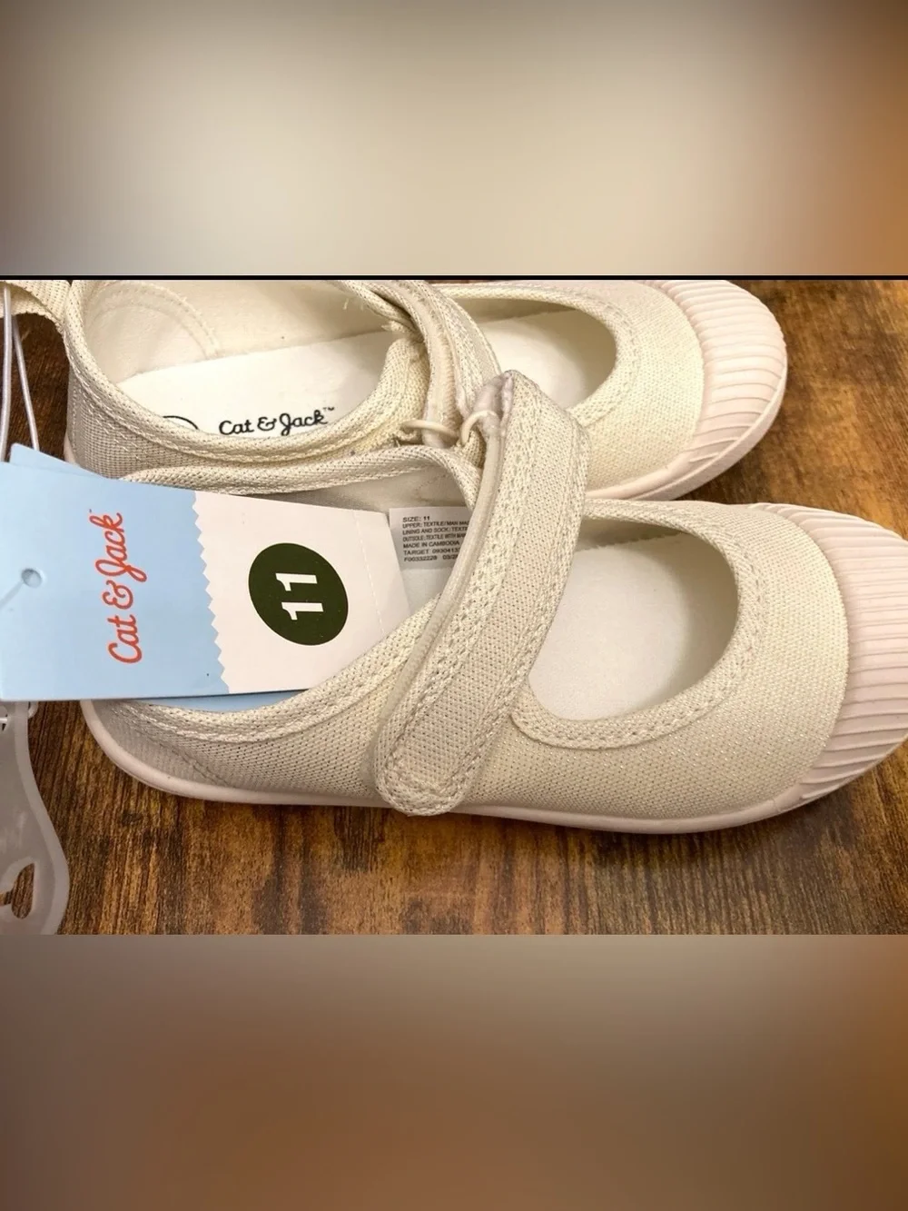Toddler Marina Mary Jane Sneakers - Cat & Jack™ Gold Hook and Loop  Size 11T new
